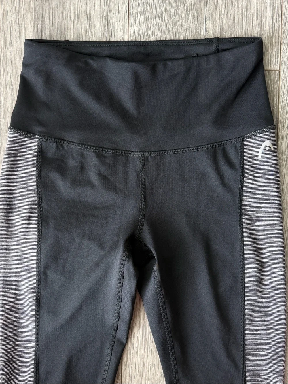 Head Black Leggings w/Gray Side Panels